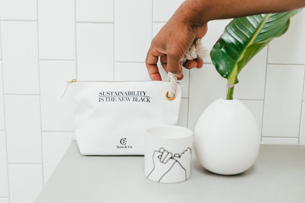 Sustainability is the New Black Toiletry Bag